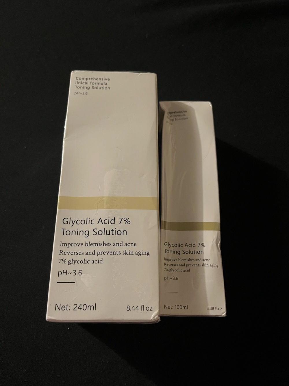 Glycolic Acid 7% (PH: 3.6) Toning Solution 8.44 fl.oz/3.38 fl.oz Bundle
